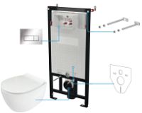 Zestaw WC podtynkowy 6 w 1 - CDLS6ZPW - Główne zdjęcie produktowe