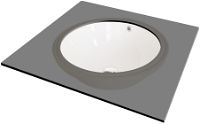 Ceramic washbasin, undermount - CGA_6U3U - Główne zdjęcie produktowe