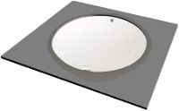 Ceramic washbasin, undermount - CGA_6U5U - Główne zdjęcie produktowe