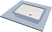 Granite washbasin, undermount/inset - CQR_AU5U - Zdjęcie produktowe