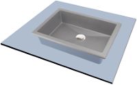 Granite washbasin, undermount/inset - CQR_SU5U - Zdjęcie produktowe