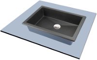 Granite washbasin, undermount/inset - CQR_TU5U - Zdjęcie produktowe