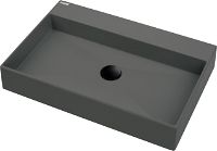 Umywalka granitowa nablatowa - 60x40 cm - CQR_TU6S - Zdjęcie produktowe