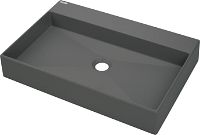 Umywalka granitowa nablatowa - 60x40 cm - CQR_TU6S - Główne zdjęcie produktowe