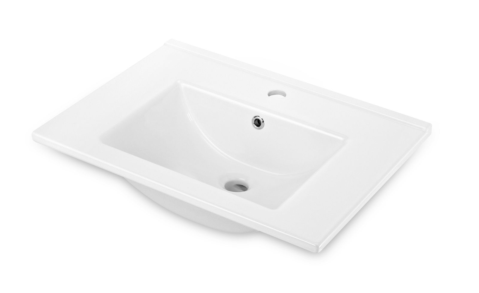 Ceramic washbasin, inset - 60 cm - CDI_6U6M - Główne zdjęcie produktowe