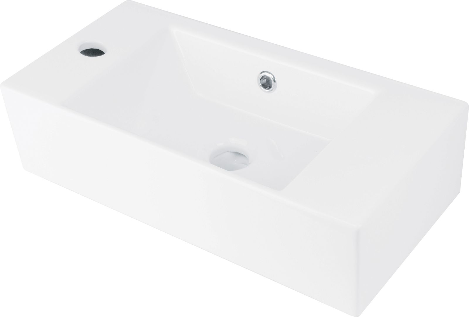 Ceramic washbasin, countertop, left - CDY_6U2L - Główne zdjęcie produktowe