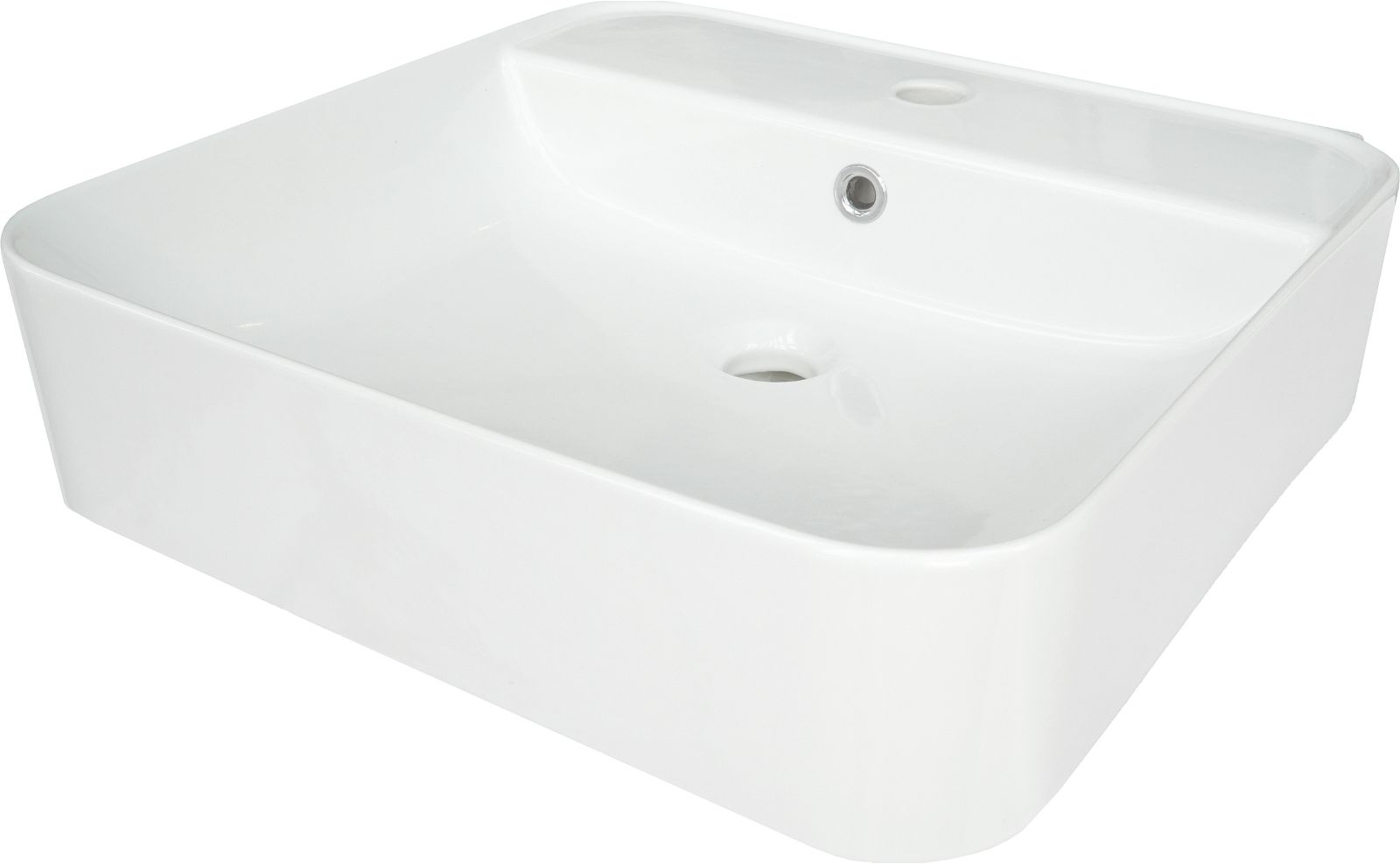 Ceramic washbasin, wall-mounted/countertop - CDY_6U5W - Główne zdjęcie produktowe