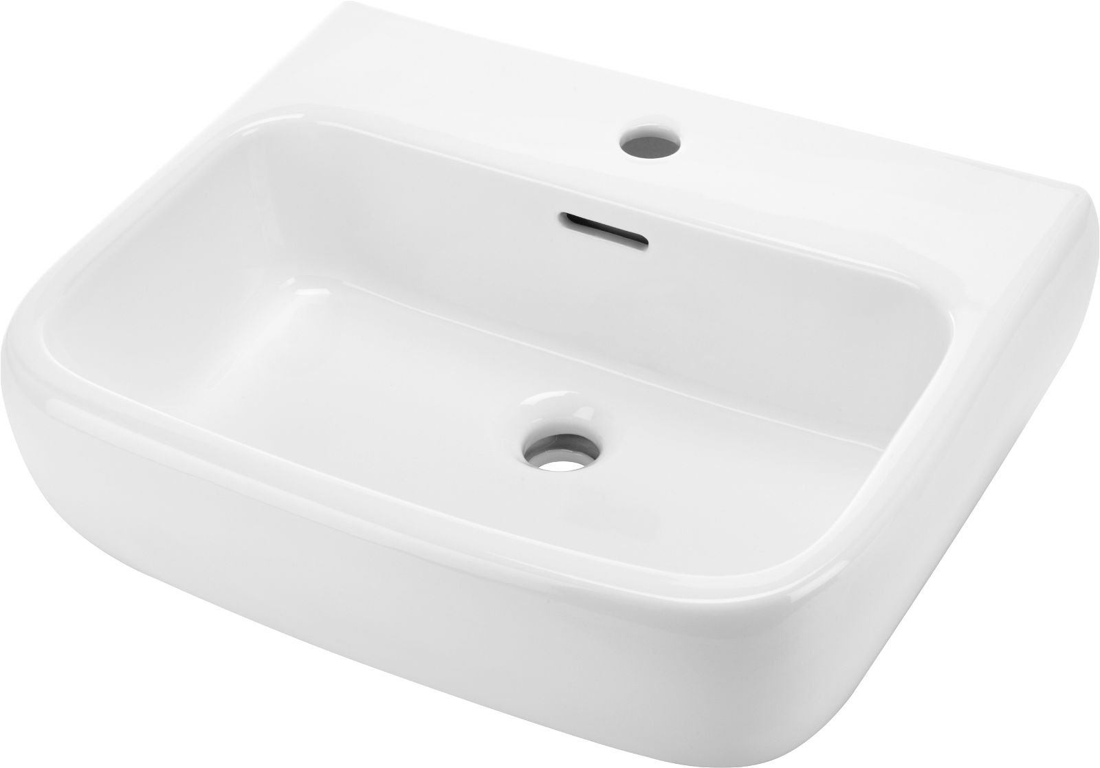 Ceramic washbasin, wall-mounted - CDH_6U5W - Główne zdjęcie produktowe