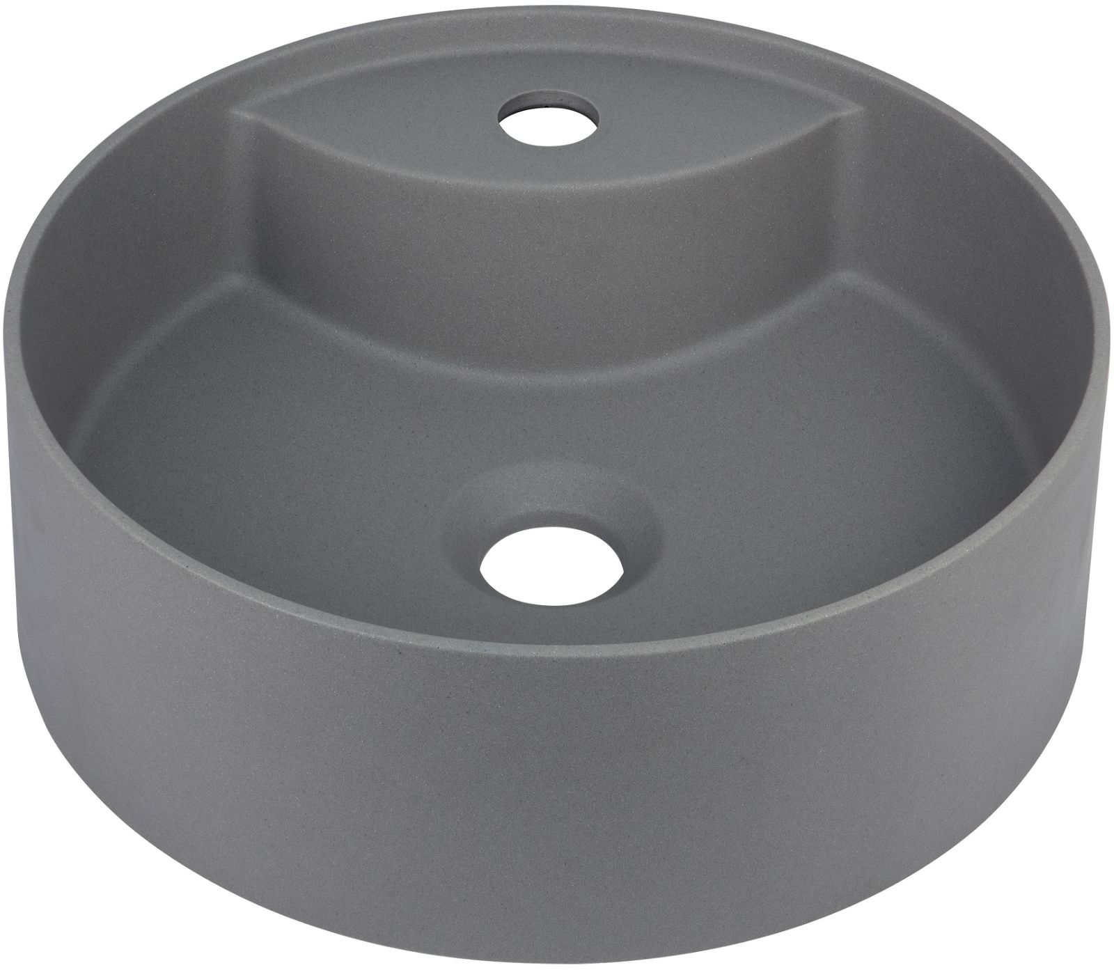 Granite washbasin, countertop - with tap shelf - CQS_TU4B - Główne zdjęcie produktowe