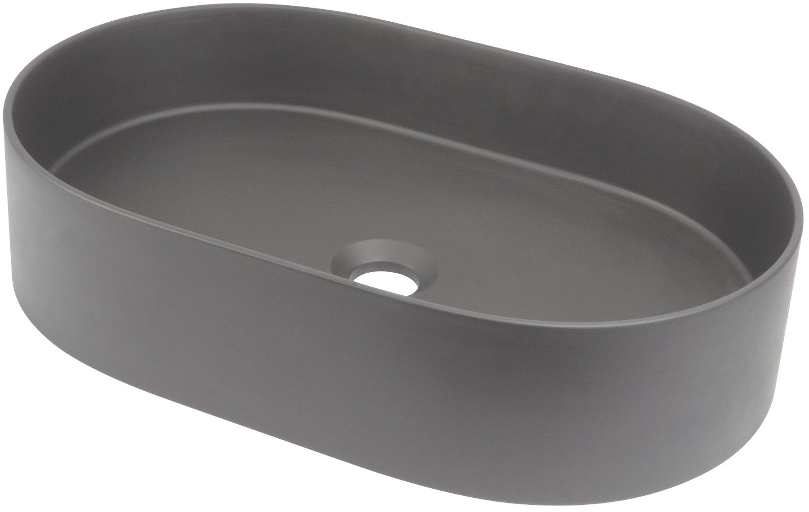 Granite washbasin, countertop, oval - CQS_TU6S - Główne zdjęcie produktowe