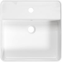 Ceramic washbasin, countertop, with tap shelf - CGS_6U4B - Zdjęcie produktowe