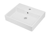 Ceramic washbasin, countertop/wall-mounted - 50x40 cm - CDT_6U4S - Główne zdjęcie produktowe