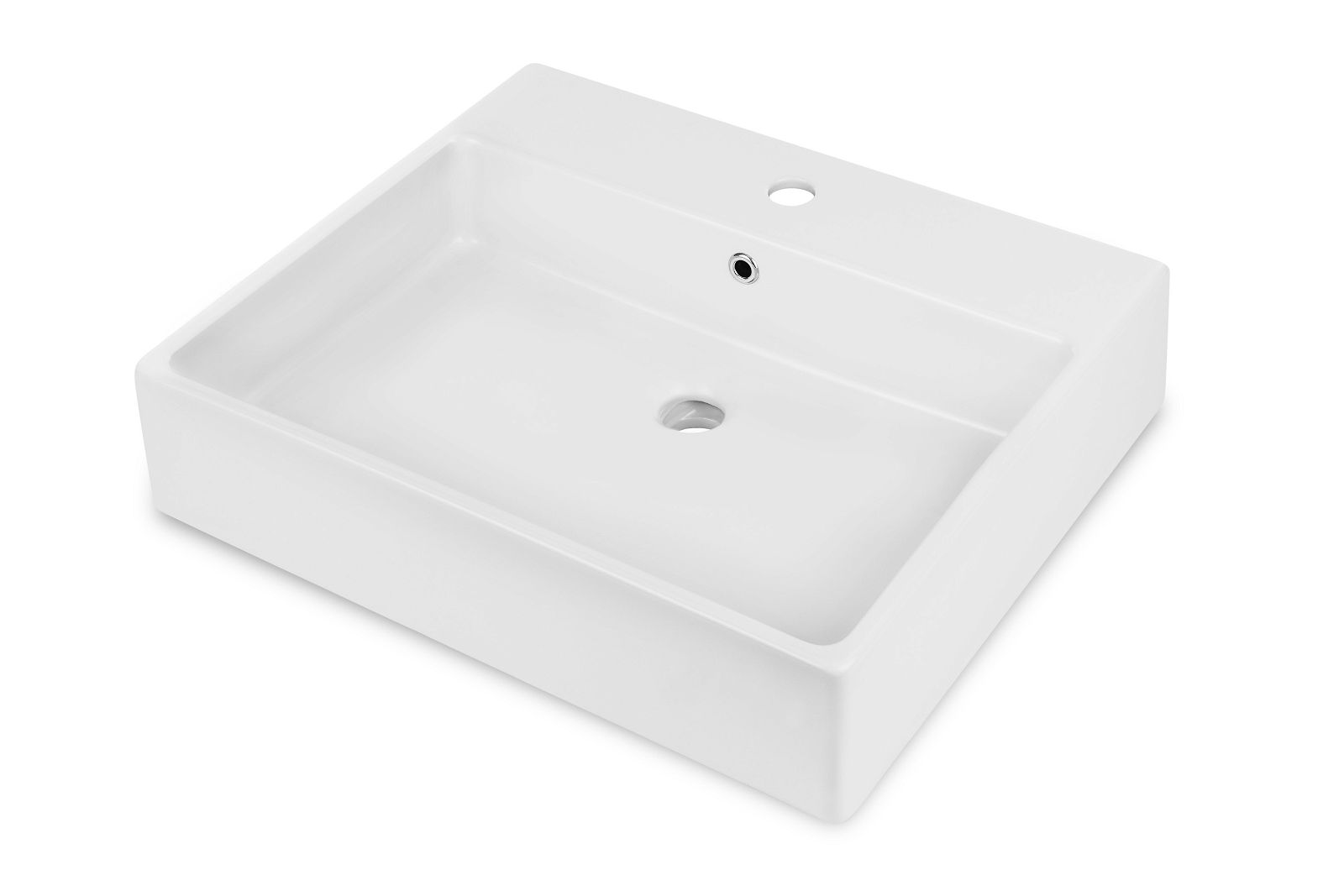 Ceramic washbasin, countertop/wall-mounted - 60x50 cm - CDT_6U6S - Główne zdjęcie produktowe