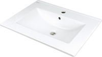 Lavabo de cerámica, empotrado, con repisa - CTU_646M - Główne zdjęcie produktowe