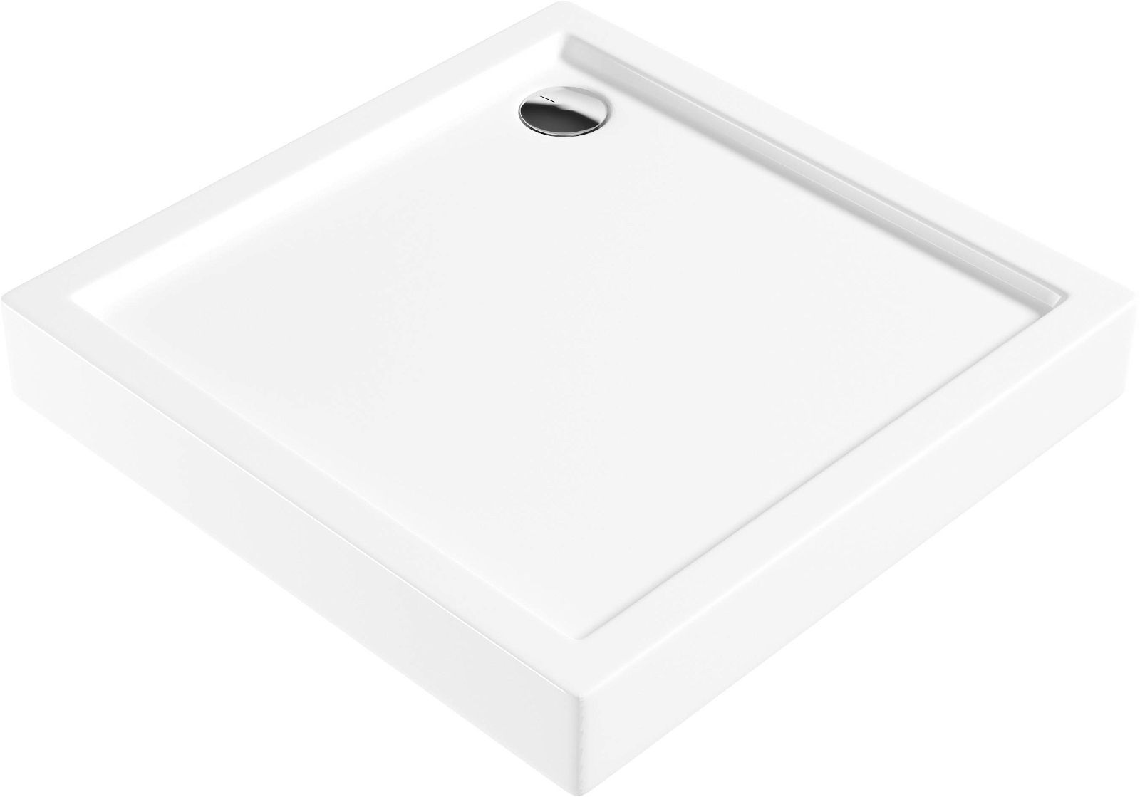 Acrylic shower tray, square, 80 cm - KTJ_042B - Główne zdjęcie produktowe