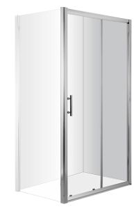 Drzwi prysznicowe wnękowe 100 cm - przesuwne - KTC_010P - Główne zdjęcie produktowe