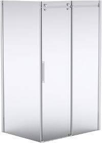 Shower doors, recessed, 100 cm - sliding - KQH_010P - Główne zdjęcie produktowe