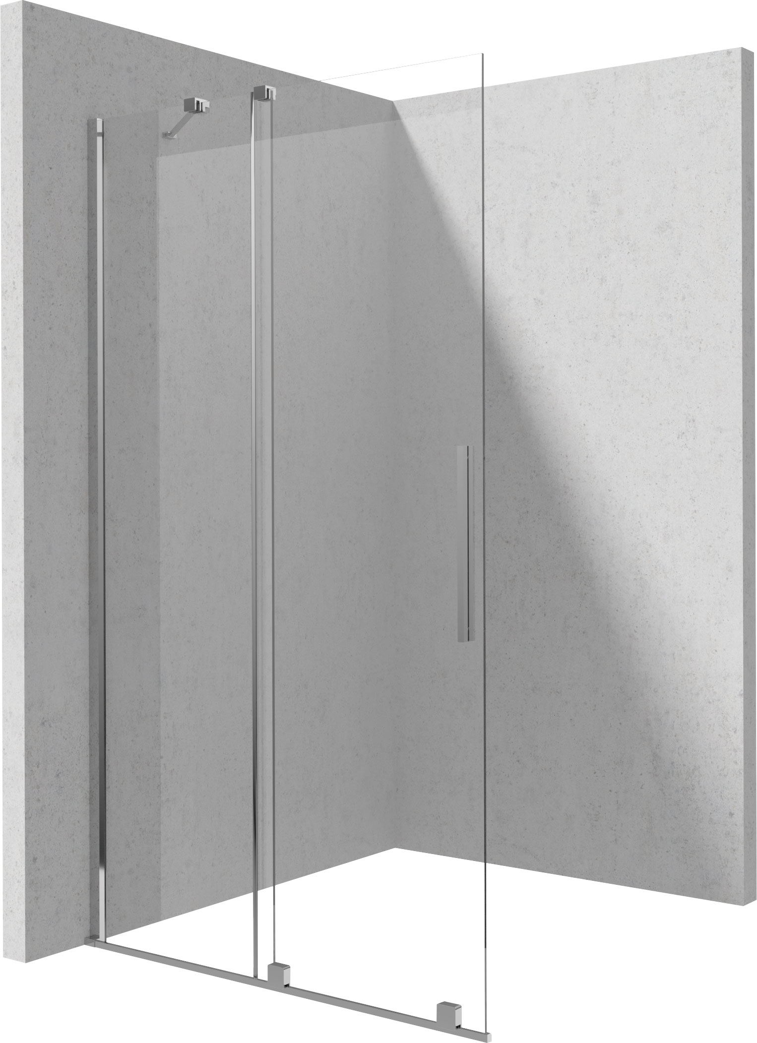 Shower wall, walk-in, 140 cm - sliding - KTJ_034R - Główne zdjęcie produktowe