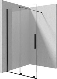 Shower wall, walk-in - sliding - KTJ_N32R - Główne zdjęcie produktowe