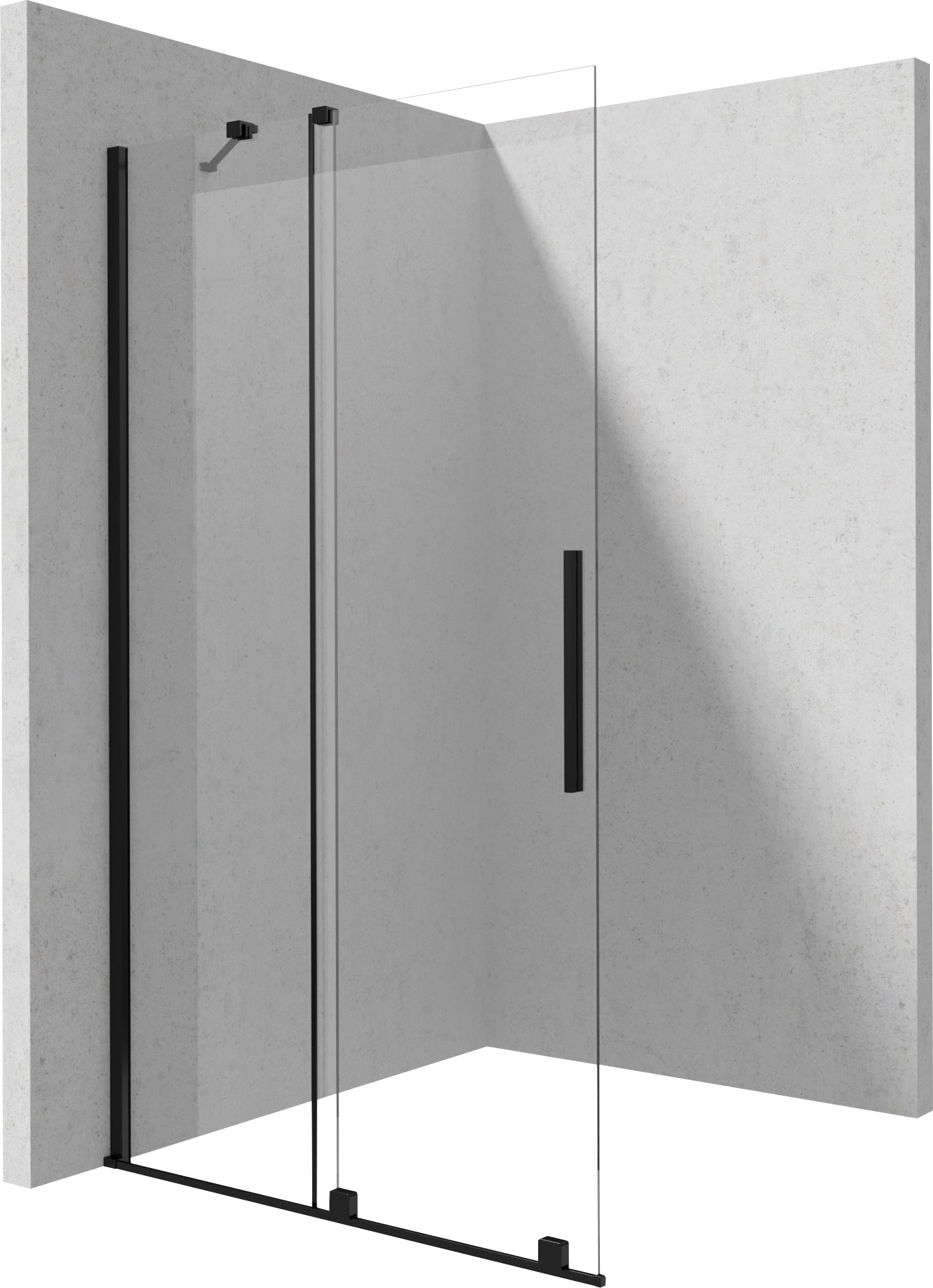 Shower wall, walk-in, 140 cm - sliding - KTJ_N34R - Główne zdjęcie produktowe