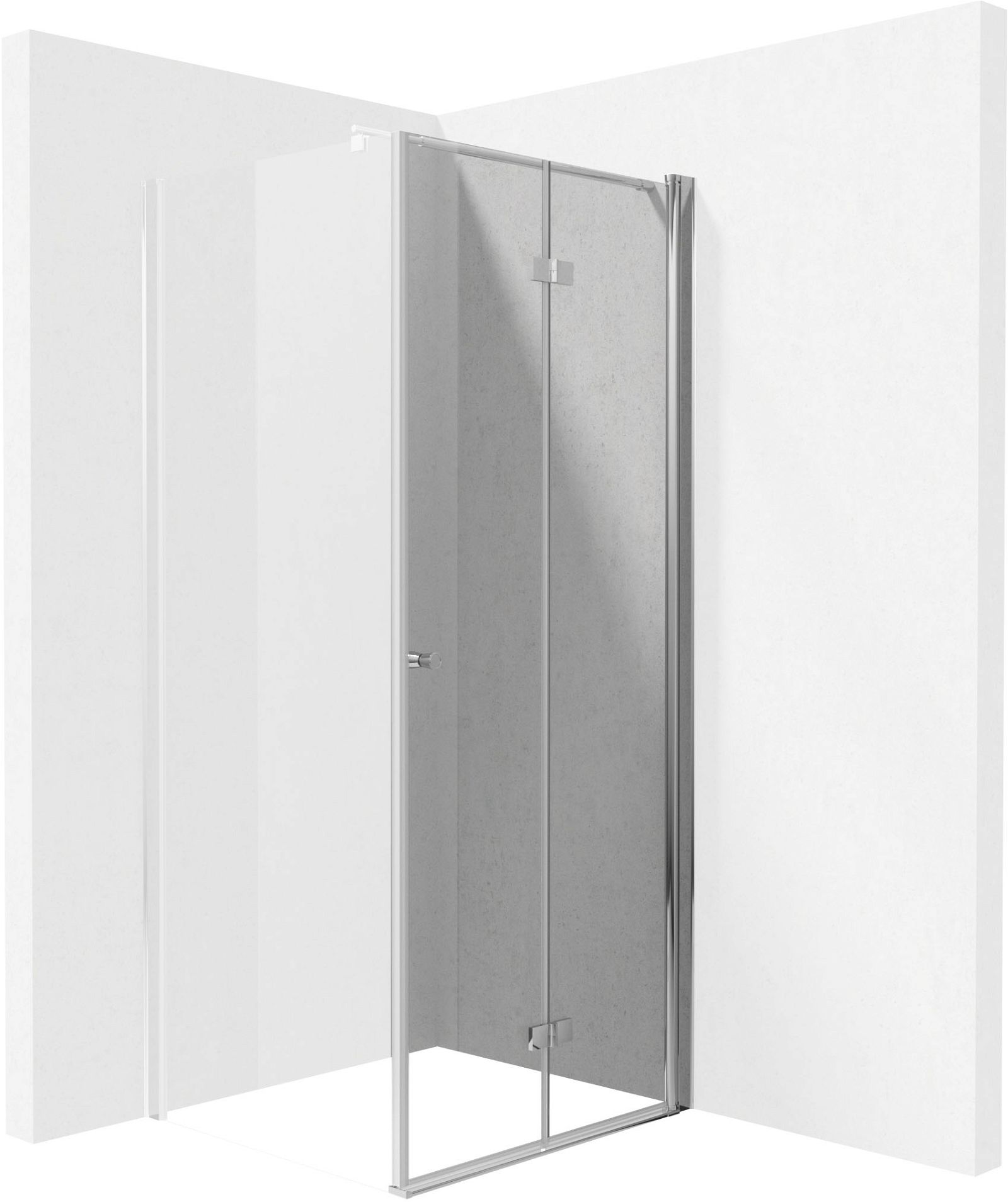 Drzwi prysznicowe systemu Kerria Plus 80 cm - składane - KTSX042P - Główne zdjęcie produktowe