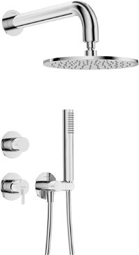 Concealed shower set, with a shower head - NQS_09YK - Główne zdjęcie produktowe