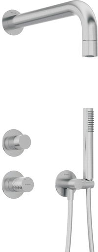 Concealed shower set, with a fixed shower head - NHS_F9XK - Główne zdjęcie produktowe