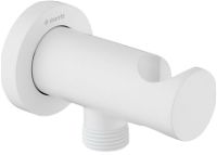 Angled hose connector, round, with hand shower holder - NAC_A51K - Główne zdjęcie produktowe