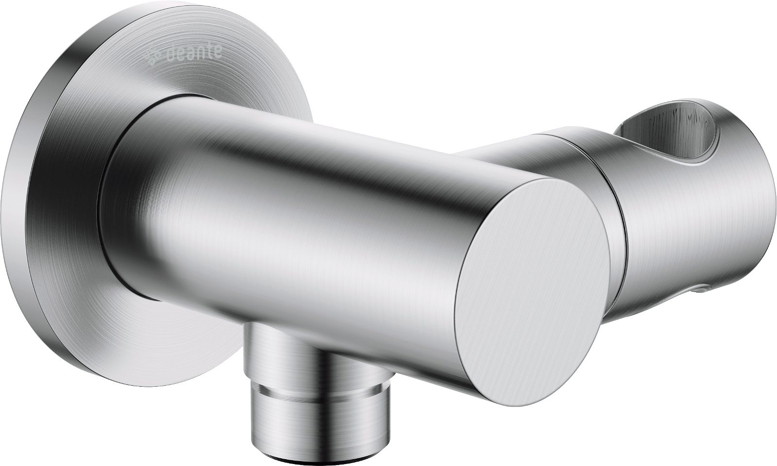 Angled hose connector, round, with hand shower holder - NAC_F57K - Główne zdjęcie produktowe