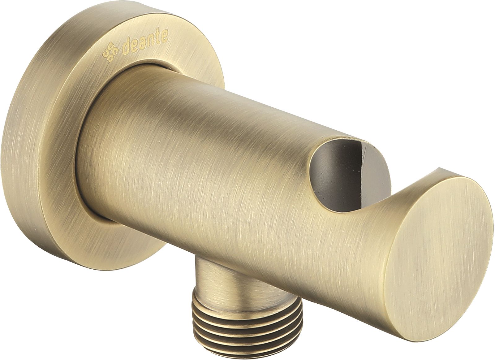 Angled hose connector, round, with hand shower holder - NAC_M51K - Główne zdjęcie produktowe