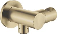 Angled hose connector, round, with hand shower holder - NAC_M57K - Główne zdjęcie produktowe