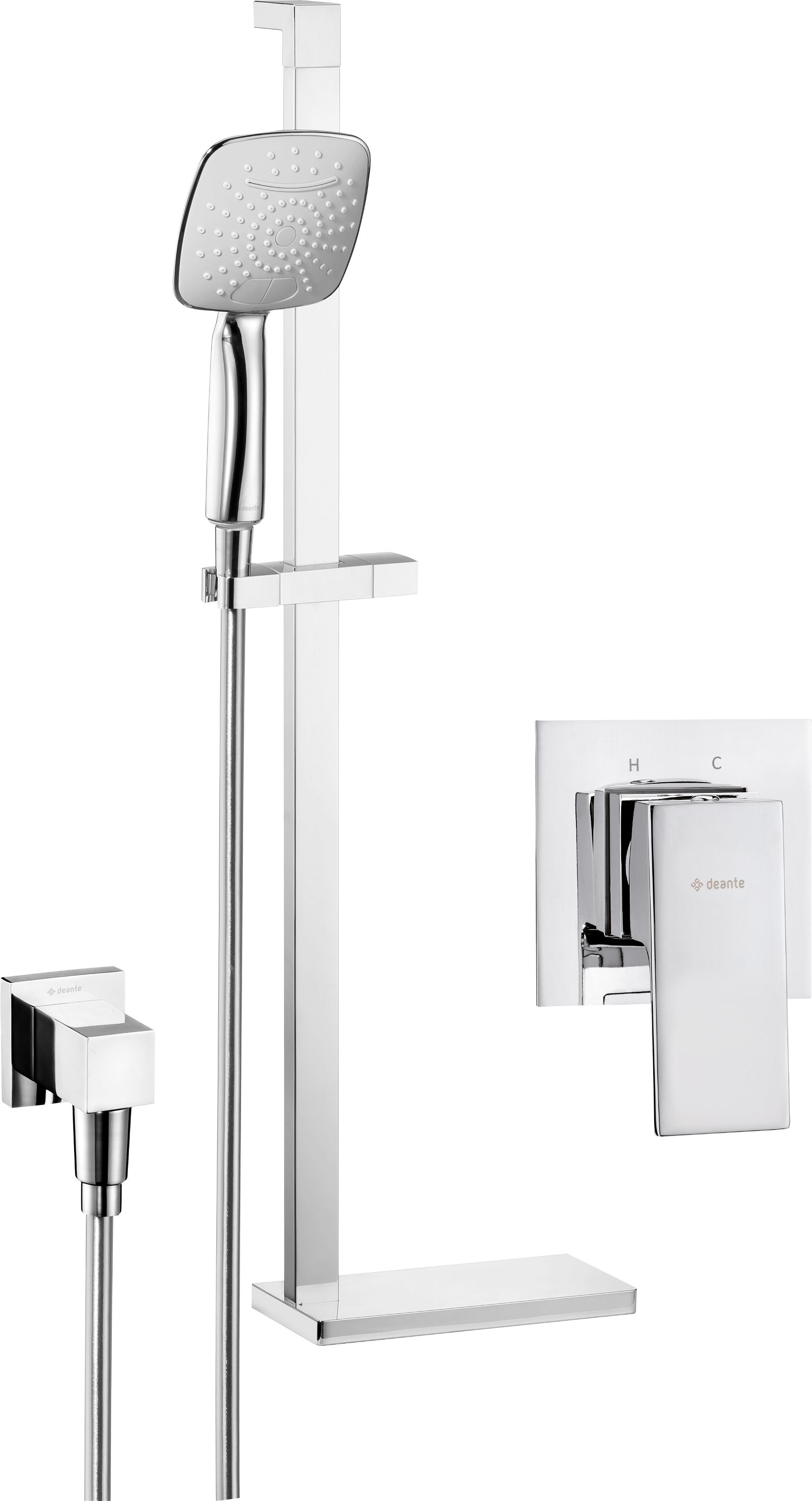 Concealed shower set, with sliding bar - NAC_09EP - Główne zdjęcie produktowe