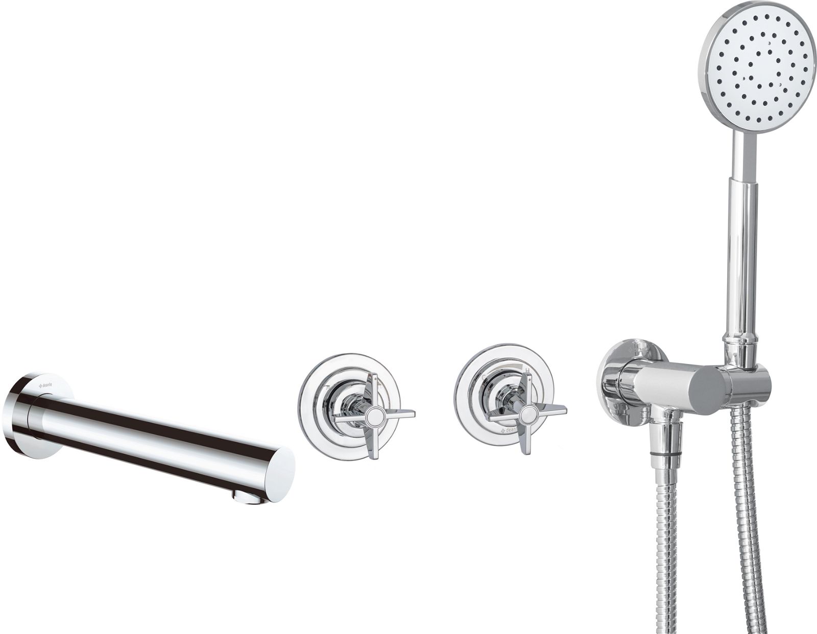 Concealed shower set, with bath spout - NAC_09TQ - Główne zdjęcie produktowe