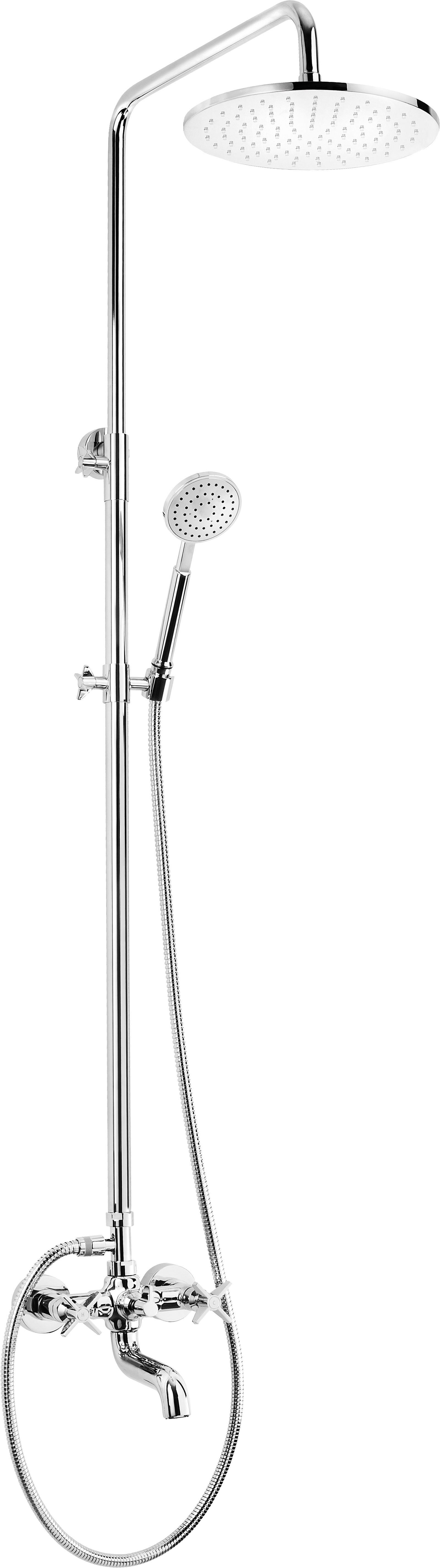 Верхний душ, со смесителем для ванны - NAC_01QT - Główne zdjęcie produktowe