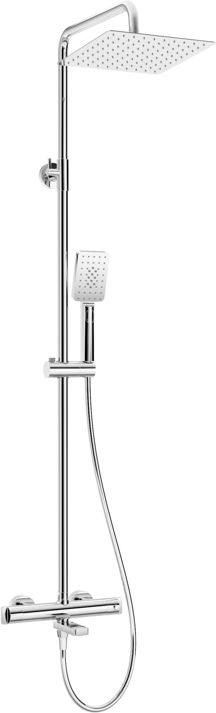 Deszczownica z baterią wannową termostatyczną - NAC_01HT - Główne zdjęcie produktowe