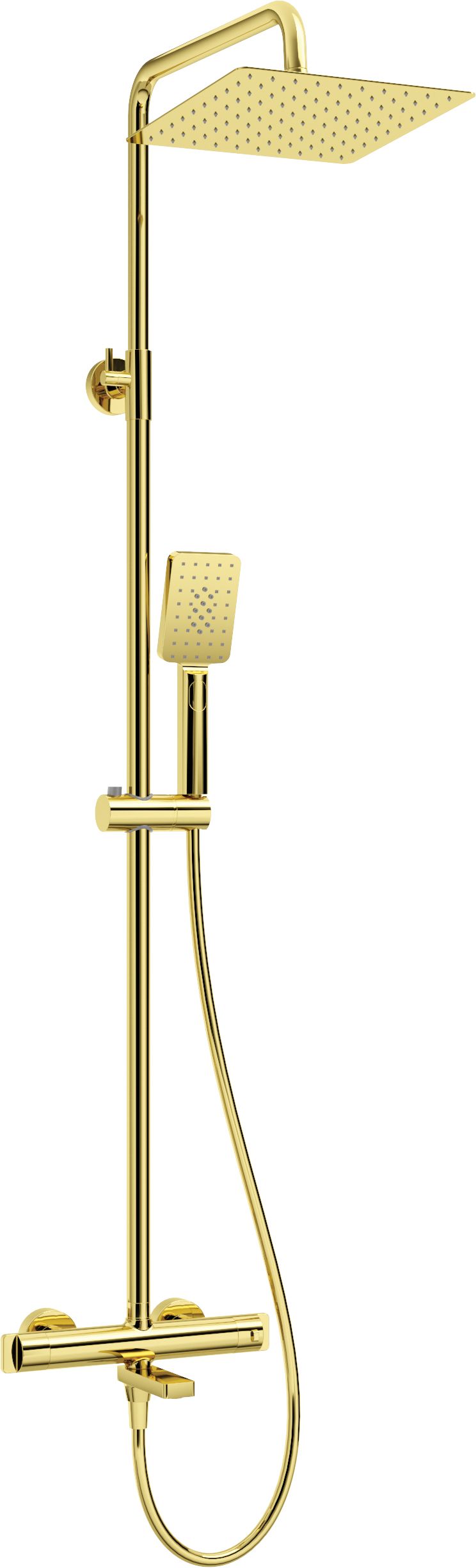 Shower column, with bathtub mixer, thermostatic - NAC_Z1HT - Główne zdjęcie produktowe