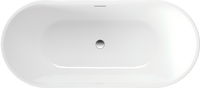 Acrylic bathtub, freestanding, oval - 170 cm - KDA_017V - Zdjęcie produktowe