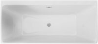 Acrylic bathtub, back-to-wall/freestanding, rectangular - 160 cm - KDH_016W - Zdjęcie produktowe