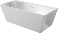 Acrylic bathtub, back-to-wall/freestanding, rectangular - 160 cm - KDH_016W - Główne zdjęcie produktowe