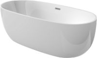 Acrylic bathtub, freestanding, oval - 150 cm - KDU_015W - Główne zdjęcie produktowe