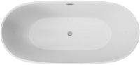 Acrylic bathtub, freestanding, oval - 150 cm - KDU_015W - Zdjęcie produktowe