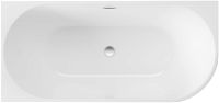 Acrylic bathtub, corner/free-standing, left - 150 cm - KDS_015L - Zdjęcie produktowe