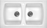 Ceramic sink, 2-bowl - ZCL_620N - Główne zdjęcie produktowe