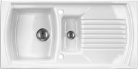 Ceramic sink, 1.5-bowl with drainer - ZCL_651N - Główne zdjęcie produktowe