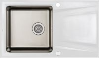 Granite-steel sink, 1-bowl with drainer - ZSR_A113 - Główne zdjęcie produktowe