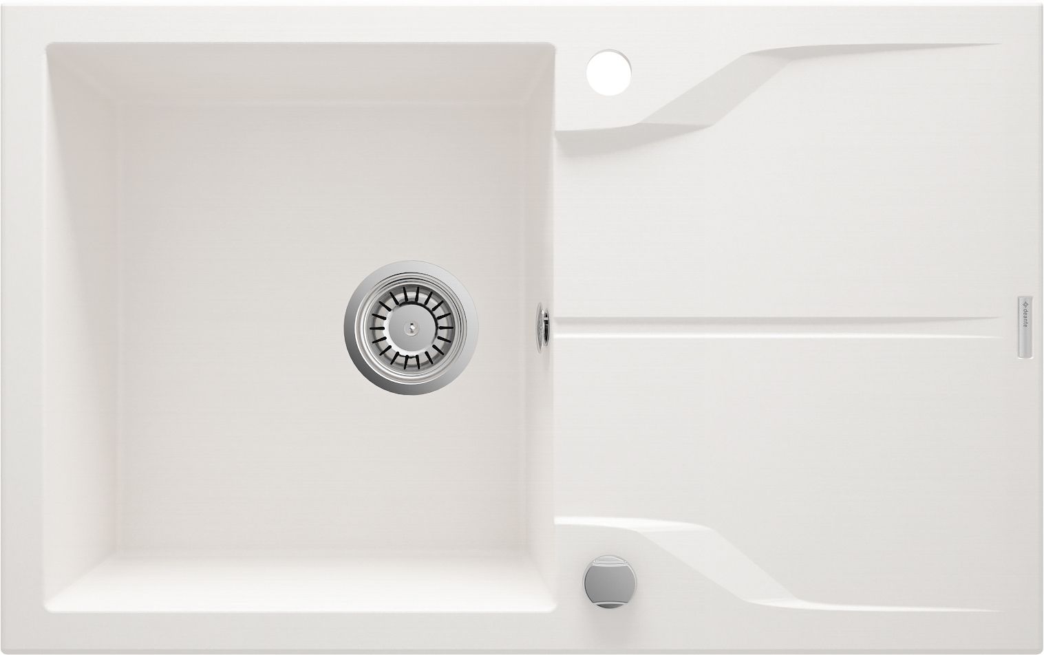 Granite sink, 1-bowl with drainer - flush-mounted - ZQN_A11F - Główne zdjęcie produktowe