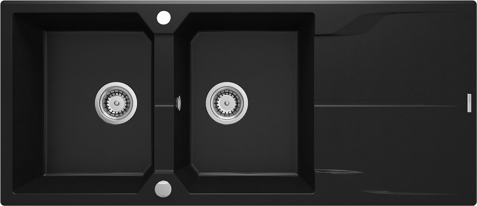 Гранітна кухонна раковина, 2-камерний з сушаркою - ZQN_N213 - Główne zdjęcie produktowe