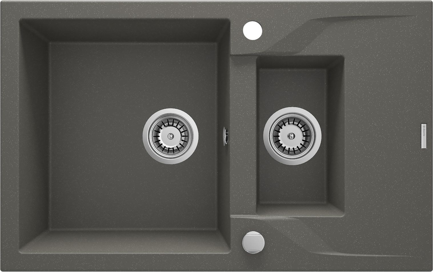 Granite sink, 1.5-bowl with drainer - ZQN_T513 - Główne zdjęcie produktowe