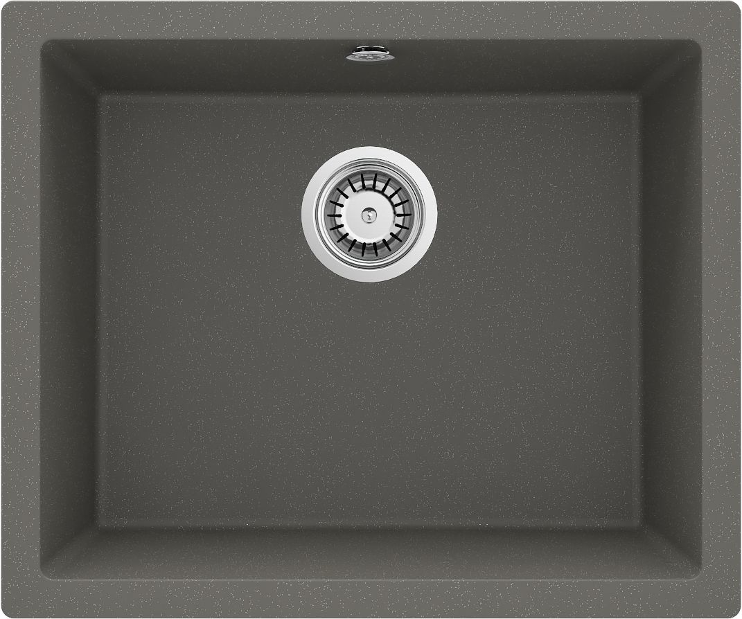 Гранітна кухонна раковина, 1-камерний - монтується на одному рівні зі стільницею - ZQA_T10F - Główne zdjęcie produktowe