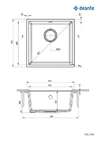 Granite sink, 1-bowl, undermount - ZQA_G10A - Zdjęcie produktowe